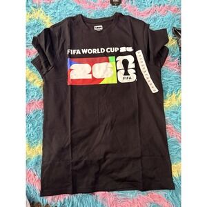 NWT FIFA World Cup 2026 100% Cotton T-Shirt Black Size medium